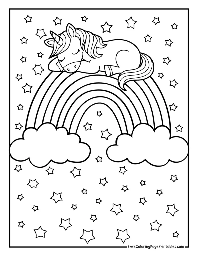 Rainbow Coloring Pages