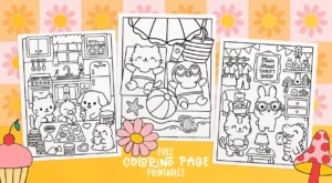 Cute Animal Friends Coloring Pages Header Image