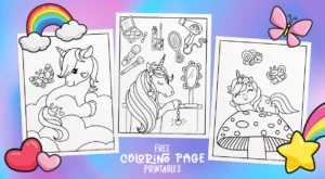 Unicorn Coloring Pages Header Image