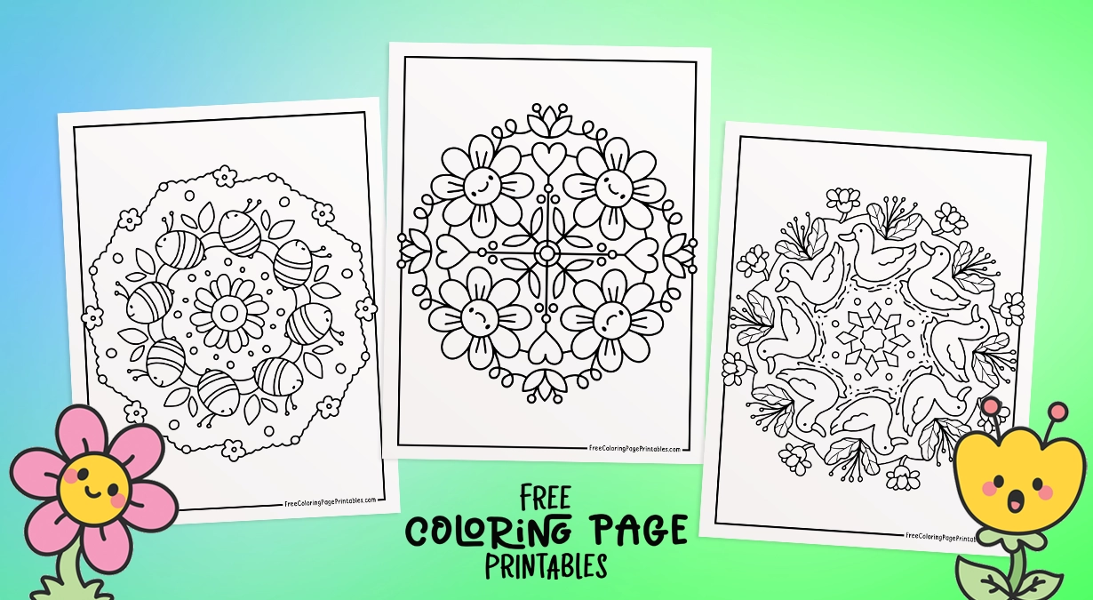 Mandala Coloring Page Banner