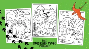 Dinosaur Coloring Pages Banner